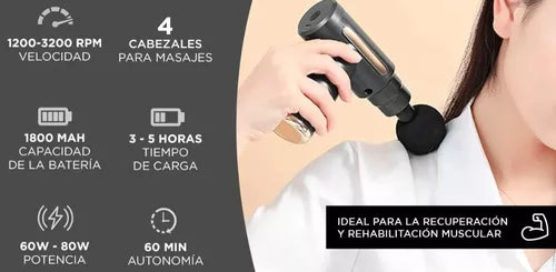 Pistola de Masaje Muscular| Relajación y Alivio al Instante